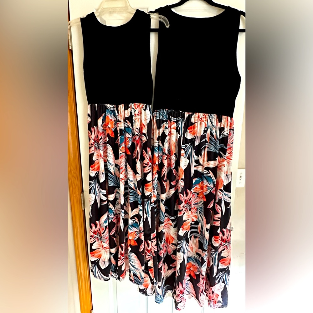 Mommy & Me matching Tropical.Print Summer Dress